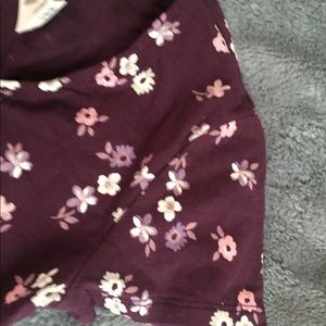 Maroon with flowers